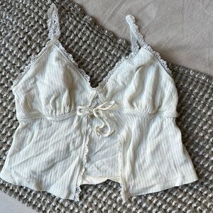 White lacy tank top